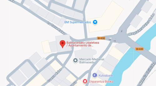 localiza el Registro Civil-Juzgado de paz de Balmaseda Bilbao