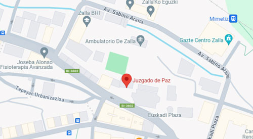localiza el Registro Civil-Juzgado de paz de Zalla Bilbao